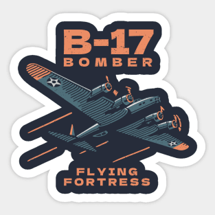 B-17 Bomber WW2 Plane Retro Sticker